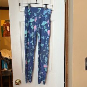 All in Motion Kids Leggings - Blue and Pink Floral